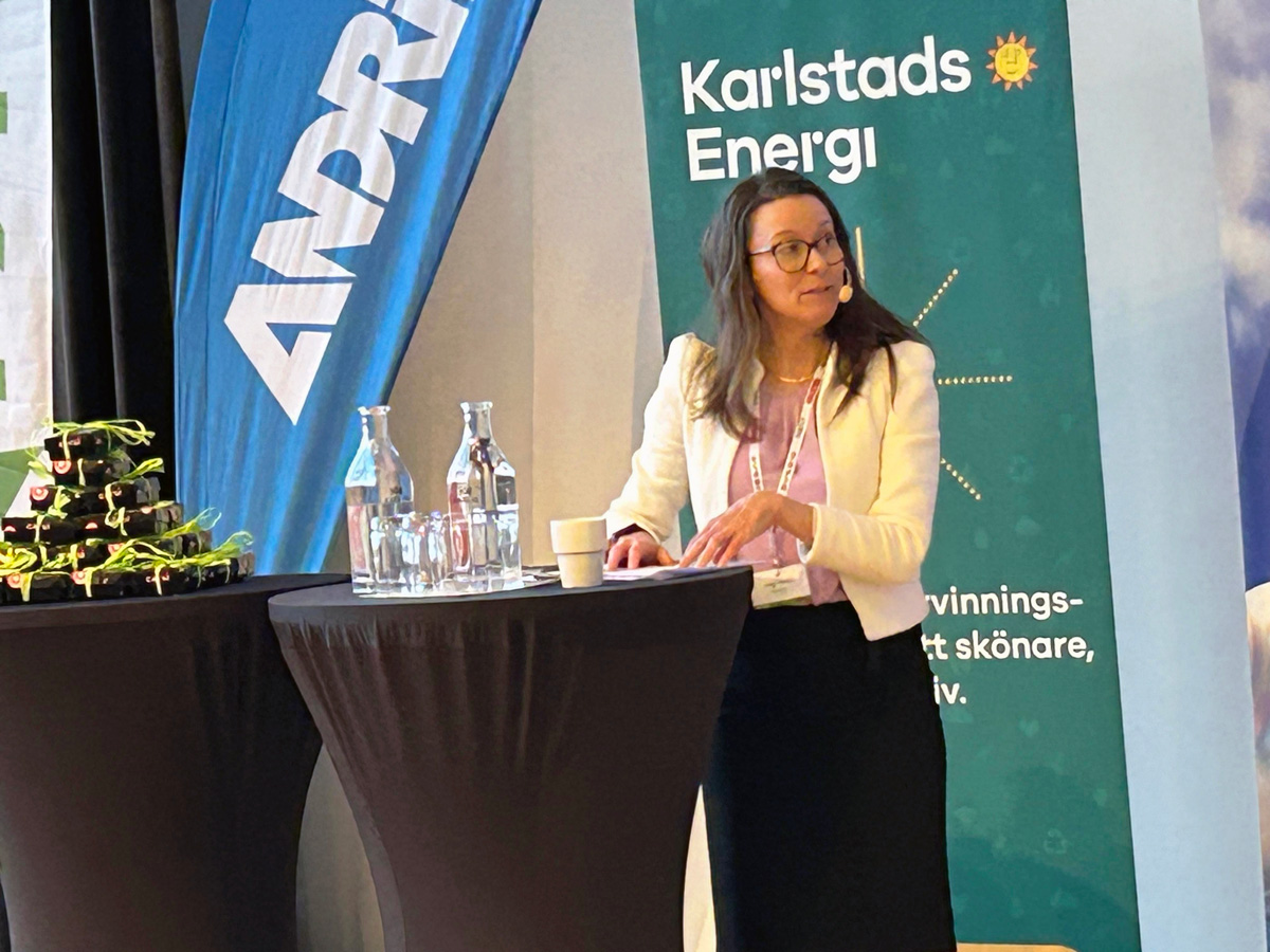 Anna Törner, VD, Svebio, deltog på båda konferensdagarna bland annat som moderator. Foto: Ingrid Kyllerstedt