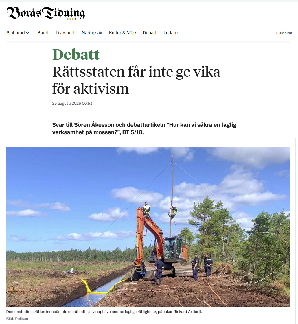 Replik i Borås Tidning