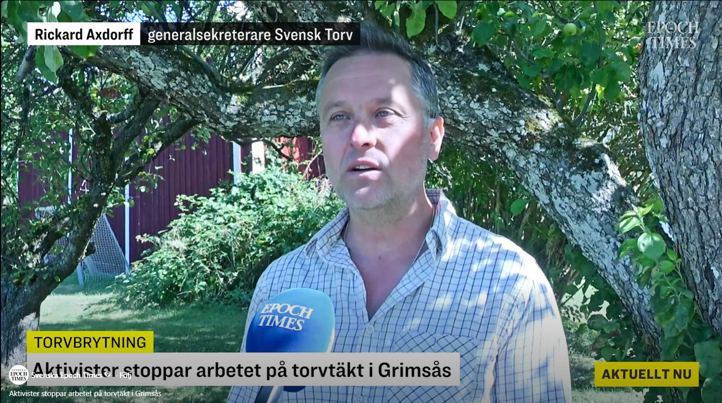 Richard Axdorff intervjuas i Svenska Epoch Times.